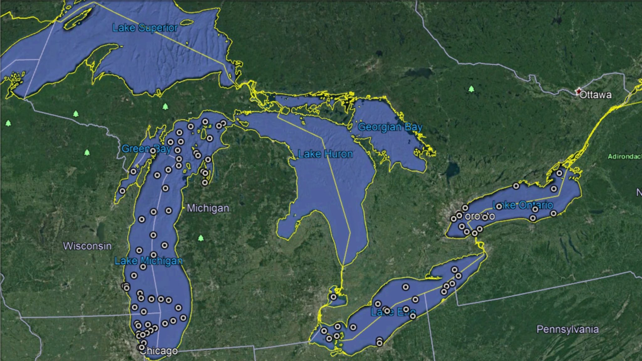 Microplastics and Pollutants in The Great Lakes Potomac Environmental